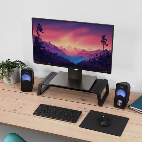 Trust Podstawka pod monitor TRUST MONTA GLASS MONITOR STAND BLK 25271