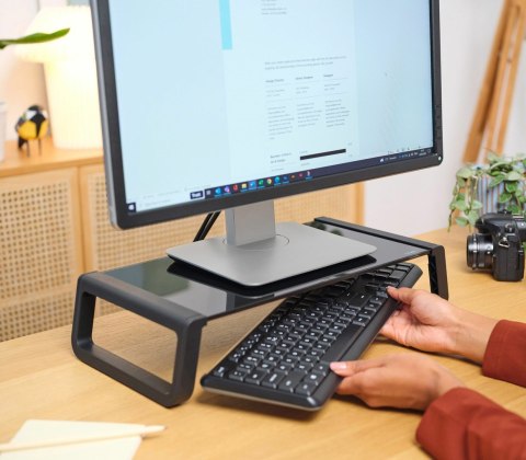 Trust Podstawka pod monitor TRUST MONTA GLASS MONITOR STAND BLK 25271