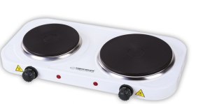 Esperanza Kuchenka elektryczna Esperanza YELLOWSTONE EKH007W (Płyta elektryczna; 2 pola grzejne; 1000W, 1500W; kolor biały)