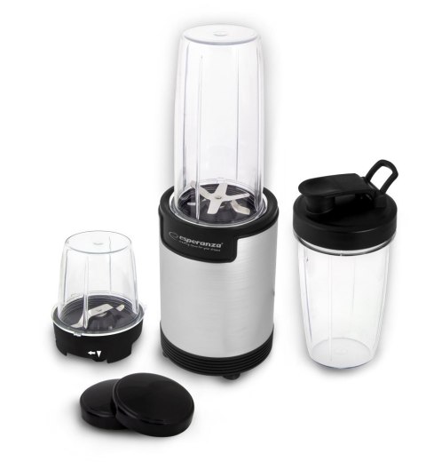 Esperanza Blender sportowy do mielenia Esperanza NUTRI BOMB EKM030 (900W; kolor czarno-srebrny) Esperanza Blender sportowy do mielenia Esperanza NUTRI BOMB EKM030 (900W; kolor czarno-srebrny)