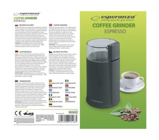 Esperanza Młynek do kawy Esperanza Espresso EKC001K (160W; udarowy; kolor czarny)