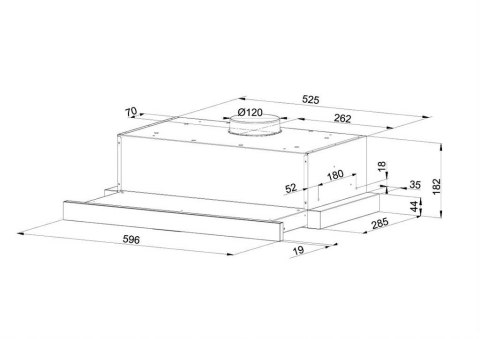 MAAN Okap teleskopowy MAAN Corona 2 G 60 czarny