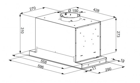 MAAN Okap podszafkowy do zabudowy MAAN Helios 60 Touch czarny