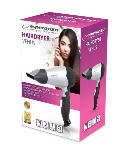 Esperanza Suszarka do włosów Esperanza Venus EBH002S (850W; kolor czarny)
