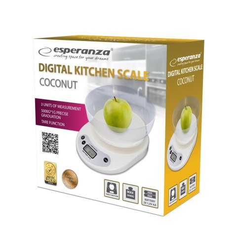 Esperanza ESPERANZA WAGA KUCHENNA Z MISĄ COCONUT EKS007 Esperanza ESPERANZA WAGA KUCHENNA Z MISĄ COCONUT EKS007