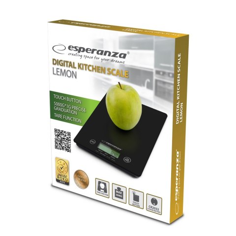 Esperanza Waga kuchenna Esperanza Lemon EKS002K (kolor czarny) Esperanza Waga kuchenna Esperanza Lemon EKS002K (kolor czarny)