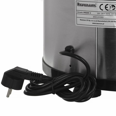 Ravanson Wirówka Ravanson XPB2800-X (2800 obr/min; 6 kg; 360 mm; Klasa A; kolor srebrny)