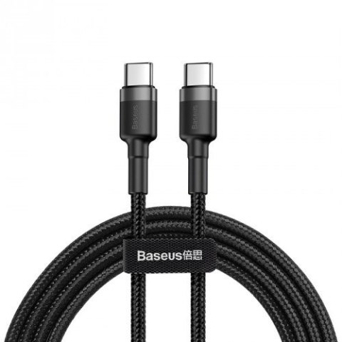 Baseus BASEUS KABEL USB-C DO USB-C 60W 1M (CZARNO-SZARY) Baseus BASEUS KABEL USB-C DO USB-C 60W 1M (CZARNO-SZARY)