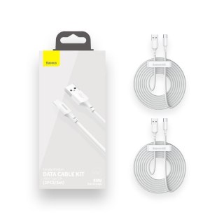 Baseus BASEUS KABEL USB/USB-C SIMPLE WISDOM, 40W, 5A, 1.5M BIAŁY