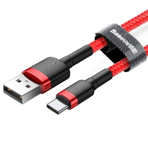Baseus Kabel Baseus Cafule CATKLF-C09 (USB 2.0 - USB typu C ; 2m; kolor czarno-czerwony) Baseus Kabel Baseus Cafule CATKLF-C09 (USB 2.0 - USB typu C ; 2m; kolor czarno-czerwony)