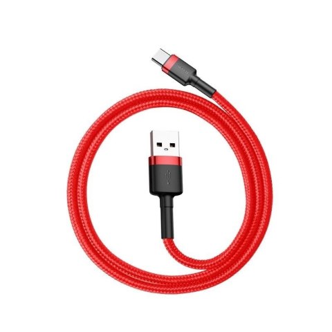 Baseus Kabel Baseus Cafule CATKLF-C09 (USB 2.0 - USB typu C ; 2m; kolor czarno-czerwony) Baseus Kabel Baseus Cafule CATKLF-C09 (USB 2.0 - USB typu C ; 2m; kolor czarno-czerwony)
