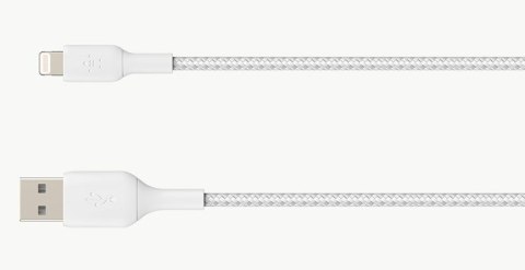 Belkin Kabel Belkin BoostCharge Braided Lightning to USB-A Cable 15cm oplot White Belkin Kabel Belkin BoostCharge Braided Lightning to USB-A Cable 15cm oplot White