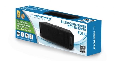 Esperanza Głośniki bluetooth Esperanza FOLK EP126KK (kolor czarny) Esperanza Głośniki bluetooth Esperanza FOLK EP126KK (kolor czarny)