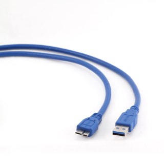 GEMBIRD Kabel GEMBIRD CCP-MUSB3-AMBM-0.5M (USB M - Micro USB M; 0,50m; kolor niebieski)