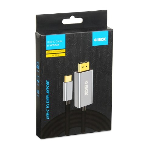 IBOX IBOX KABEL ITVCDP4K USB-C TO DISPLAYPORT 4K 1,8M