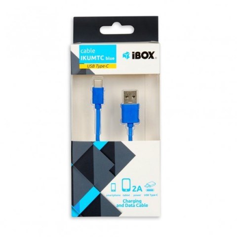 IBOX Kabel IBOX IKUMTCB (USB 2.0 typu A - USB typu C ; 1m; kolor niebieski)