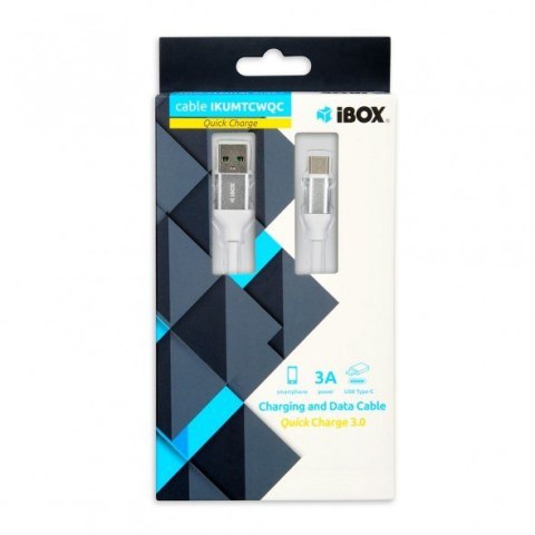 IBOX Kabel IBOX IKUMTCWQC (USB 2.0 typu A - USB typu C ; 1,5m; kolor biały)