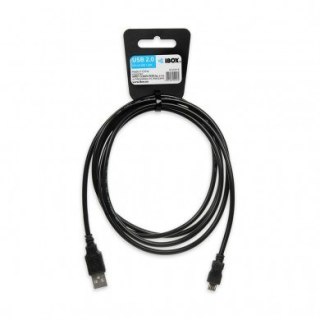 IBOX Kabel IBOX USB 2.0 A/B MICRO 1,8M IKU2M18 (USB 2.0 typu A - USB 2.0 typu A ; 1,8m; kolor czarny)