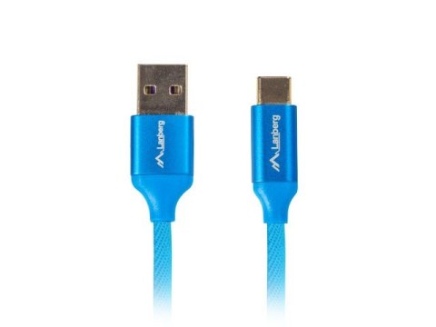 Lanberg Kabel Lanberg Premium QC 3.0 CA-USBO-22CU-0010-BL (USB 2.0 typu A M - USB typu C M; 1m; kolor niebieski) Lanberg Kabel Lanberg Premium QC 3.0 CA-USBO-22CU-0010-BL (USB 2.0 typu A M - USB typu C M; 1m; kolor niebieski)
