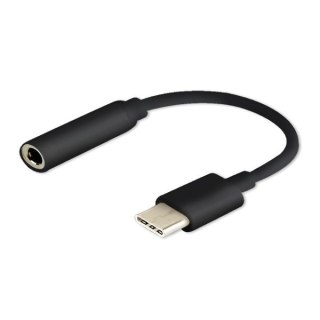 SAVIO Adapter SAVIO AK-35/B (Gniazdo typ C - Jack stereo 3,5 mm ; 0,12m; kolor czarny)