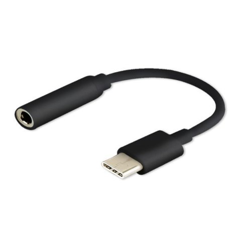SAVIO Adapter SAVIO AK-35/B (Gniazdo typ C - Jack stereo 3,5 mm ; 0,12m; kolor czarny) SAVIO Adapter SAVIO AK-35/B (Gniazdo typ C - Jack stereo 3,5 mm ; 0,12m; kolor czarny)