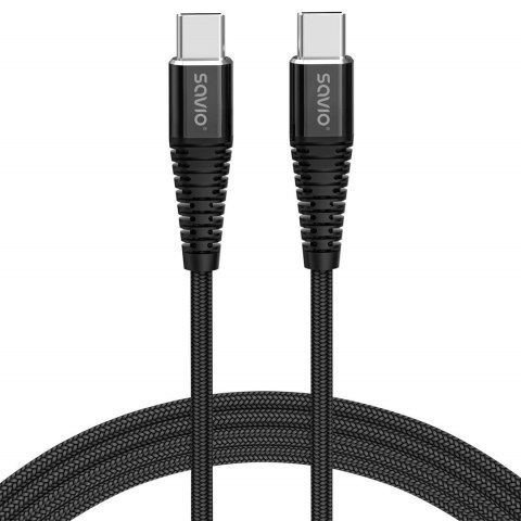 SAVIO SAVIO KABEL USB TYP C - USB TYP C 5A, 1M CL-159 SAVIO SAVIO KABEL USB TYP C - USB TYP C 5A, 1M CL-159