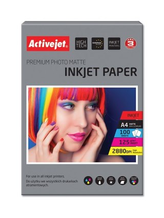 Activejet Activejet AP4-125M100 Papier fotograficzny matowy (A4; 100 szt.)