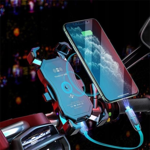 FreedConn Uchwyt na telefon i ładowarka indukcyjna FreedConn MC1W + BM2R mocowanie do główki ramy