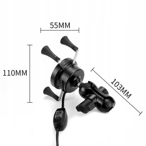 FreedConn Uchwyt na telefon i ładowarka indukcyjna FreedConn MC7W 10W + USB