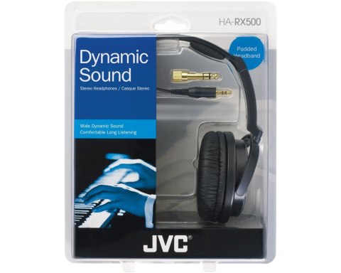 JVC Słuchawki JVC HAR-X500E (nauszne, czarne) JVC Słuchawki JVC HAR-X500E (nauszne, czarne)