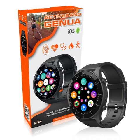 Media tech MEDIA-TECH SMARTBAND GENUA, FUNKCJA DZWONIENIA BLUETOOTH, POMAIAR CIŚNIENIA KRWI, PULSU I INNYCH PARAMETRÓW MT870 Media tech MEDIA-TECH SMARTBAND GENUA, FUNKCJA DZWONIENIA BLUETOOTH, POMAIAR CIŚNIENIA KRWI, PULSU I INNYCH PARAMETRÓW MT870