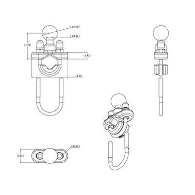 RAM MOUNTS RAM MOUNT uchwyt do kierownicy RAM-B-231ZU RAM MOUNTS RAM MOUNT uchwyt do kierownicy RAM-B-231ZU