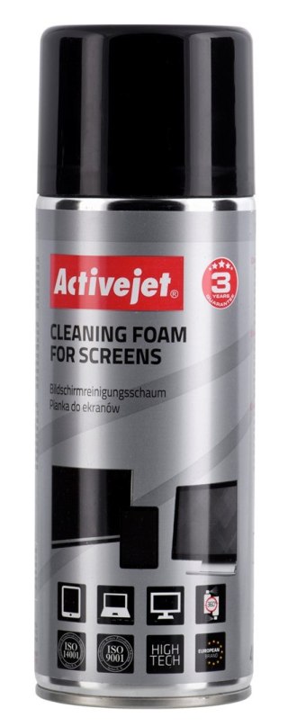 Activejet Activejet AOC-101 Antystatyczna Pianka do czyszczenia ekranów CRT 400ml Wysokiej jakości antystatyczna pianka do czyszczenia ekr