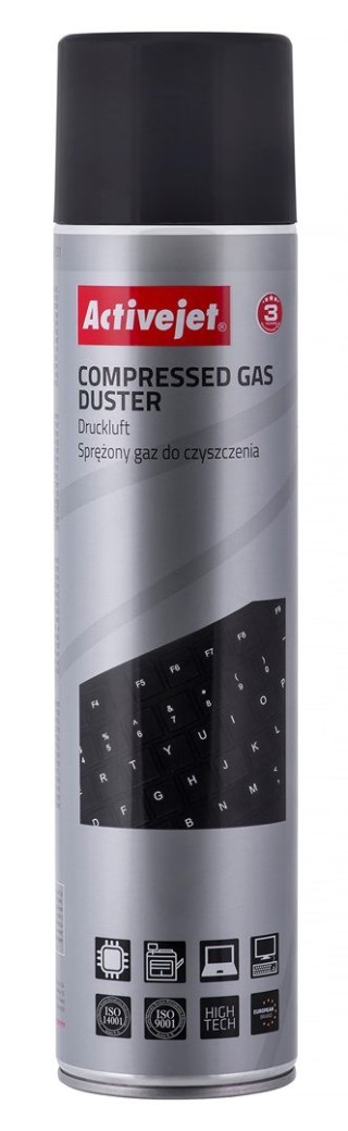Activejet Activejet AOC-201 Sprężone powietrze (600 ml) Powietrze w sprayu do czyszczenia, łatwo czyści trudno dostępne miejsca.
