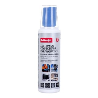 Activejet Activejet AOC-269 Zestaw do czyszczenia ekranów 2w1 250 ml., 20x20 cm