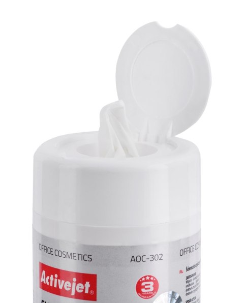 Activejet Activejet AOC-302 chusteczki do matryc LCD. (100 szt.) Nawilżane chusteczki do matryc, usuwające wszelkiego rodzaju zanieczyszcz Activejet Activejet AOC-302 chusteczki do matryc LCD. (100 szt.) Nawilżane chusteczki do matryc, usuwające wszelkiego rodzaju zanieczyszcz