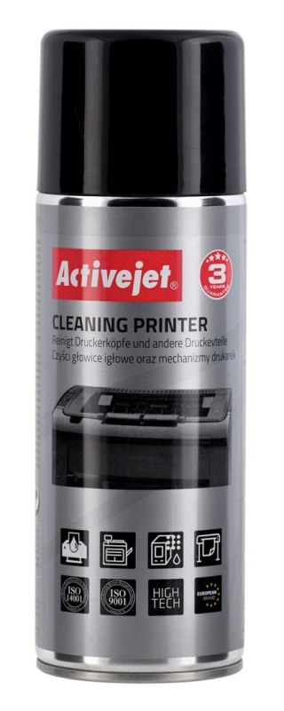 Activejet Activejet AOC-401 Preparat do czyszczenia drukarek, urządzeń (400 ml) Niezbędny w każdym biurze i każdym domu wyposażonym w druk