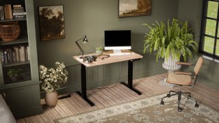 Cama MEBLE Biurko z elektryczną regulacją wysokości MOON 121x67x72-120 czarny/wotan