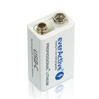 EverActive EVERACTIVE AKUMULATOREK 6F22/9V LI-ION 550 MAH Z USB TYP C EVHR22-550C