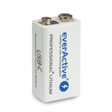 EverActive EVERACTIVE AKUMULATOREK 6F22/9V LI-ION 550 MAH Z USB TYP C EVHR22-550C EverActive EVERACTIVE AKUMULATOREK 6F22/9V LI-ION 550 MAH Z USB TYP C EVHR22-550C