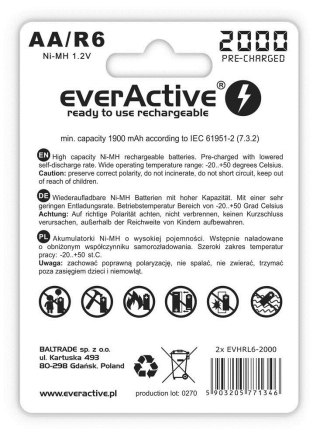 EverActive EVERACTIVE AKUMULATORKI AA 2000 MAH - 2 SZTUKI EVHRL6-2000