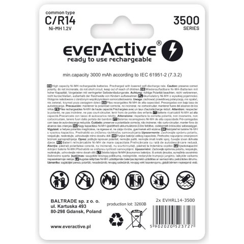 EverActive Zestaw akumulatorków everActive EVHRL14-3500 (3500mAh ; Ni-MH) EverActive Zestaw akumulatorków everActive EVHRL14-3500 (3500mAh ; Ni-MH)