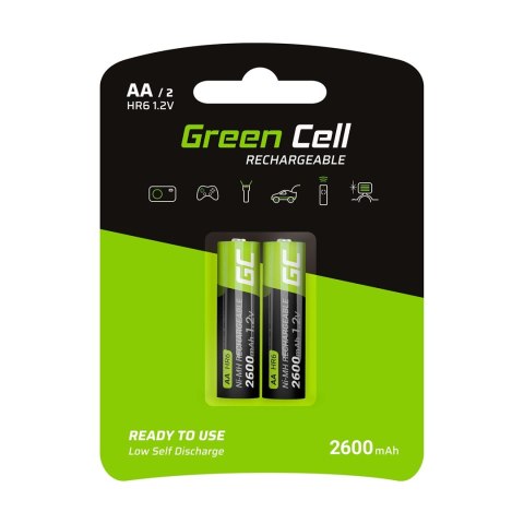 Green Cell GREEN CELL AKUMULATORKI PALUSZKI 2X AA R6 2600MAH