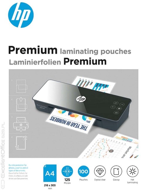 Hewlett-Packard HP Folia laminacyjna PREMIUM A4 125 mic, 100 szt.