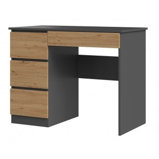 TOP E SHOP Biurko MIJAS LEWE 98x51xH76 antracyt/artisan