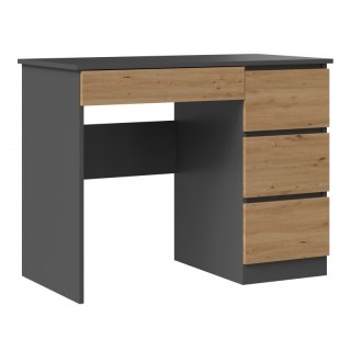 TOP E SHOP Biurko MIJAS PRAWE 98x51xH76 antracyt/artisan