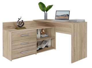 TOP E SHOP Biurko narożne + komoda DANY 120x50xH76 sonoma