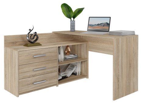 TOP E SHOP Biurko narożne + komoda DANY 120x50xH76 sonoma TOP E SHOP Biurko narożne + komoda DANY 120x50xH76 sonoma