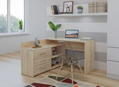 TOP E SHOP Biurko narożne + komoda DANY 120x50xH76 sonoma TOP E SHOP Biurko narożne + komoda DANY 120x50xH76 sonoma