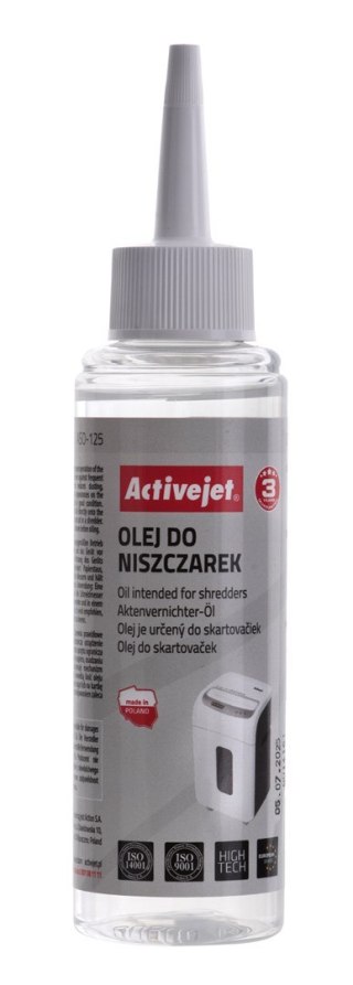 Activejet Olej do niszczarek Activejet ASO-125 125ml